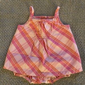 Carter's Pink and Orange Plaid One Piece